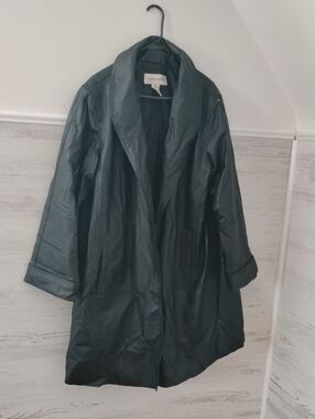 Veranesi Black Leather Jacket with Shawl Collar